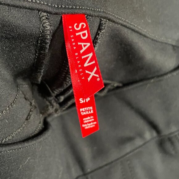 Spanx The Perfect Pant ponte S small PETITE Ankle Backseam Skinny black stretch - Picture 8 of 10
